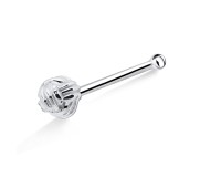 Woolen Ball Shaped Silver Bone Nose Stud NSKD-621